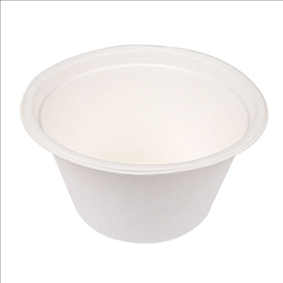 SALADIERS 'BIONIC' 750 ML Ø15,5x8,4 CM BLANC BAGASSE (600 UNITÉS)