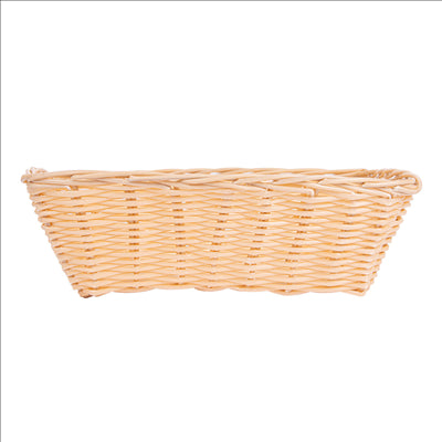 CORBEILLES SIMILAIRE OSIER RECTANGULAIRES  22x14x6,5 CM NATUREL PP (12 UNITÉS)