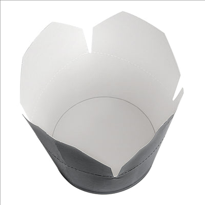 RÉCIPIENTS SALADIERS 1000 ML 305 + 18 PE G/M2 Ø12,3x8,5 CM NOIR CARTON (300 UNITÉS)