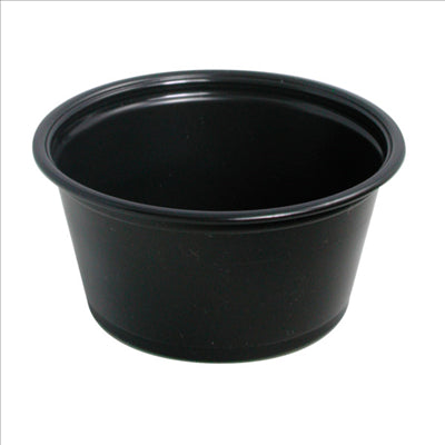 PETITS POTS MICRO-ONDABLES 60 ML Ø6,2x3,2 CM NOIR PP (2500 UNITÉS)