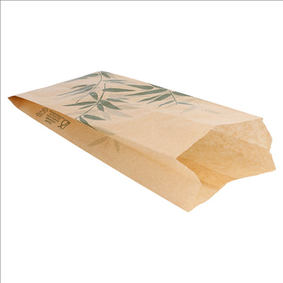 SACS SANDWICHS 'FEEL GREEN' 34 G/M2 9+4x22 CM NATUREL PARCH.INGRAISSABLE (500 UNITÉS)