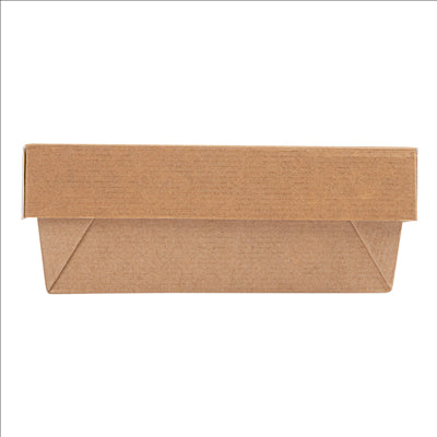 PETITES BOÎTES+COUVERCLES 'THEPACK' 500 ML 220 G/M2 + 12PP 12x12x5 CM NATUREL CARTON ONDULÉ NANO-MICRO (250 UNITÉS)