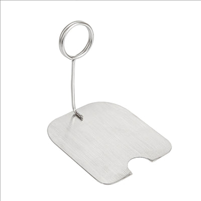 SUPPORTS POUR ÉTIQUETTES DE BUFFET  8,5x7x6 CM ARGENTE INOX (25 UNITÉS)