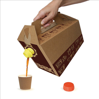 BAG IN BOX 5 L - 160 OZ  MARRON CARTON (25 UNITÉS)