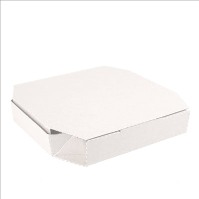 BOÎTES OCTOGONAL 'THEPACK' 330 G/M2 26x26x3,8 CM BLANC CARTON ONDULÉ MICROCANAL (100 UNITÉS)