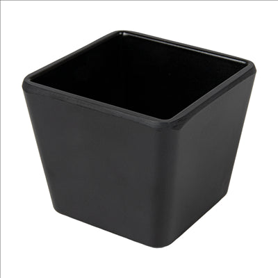 GOBELETS CARRÉS 'ASAMI WARE'  6,8x6,8x5,8 CM NOIR MÉLAMINE (12 UNITÉS)