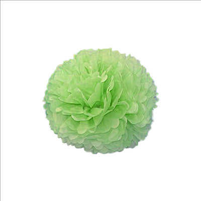 POM POM FLOWER  Ø 25 CM VERT (10 UNITÉS)