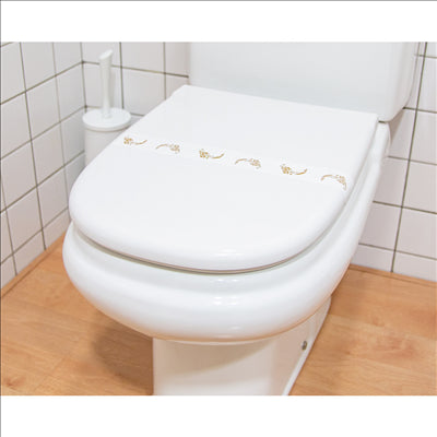 BANDES SANITAIRES WC 'TOUCH OF CHARM'  43x4,5 CM BLANC LDPE (1000 UNITÉS)