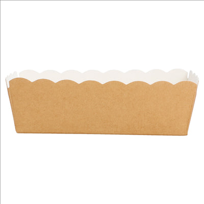 DELI-BARQUETTES  210 + 15 PE G/M2 9x5x3,2 CM MARRON CARTON (100 UNITÉS)