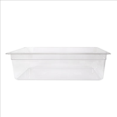 BAC GASTRONORM 1/1 19,1 L 53x32,5x15 CM TRANSPARENT POLYCARBONATE (1 UNITÉ)