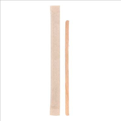 AGITATEURS À CAFÉ SOUS SACHET KRAFT  0,5x11,4x0,15 CM NATUREL BOIS (1000 UNITÉS)