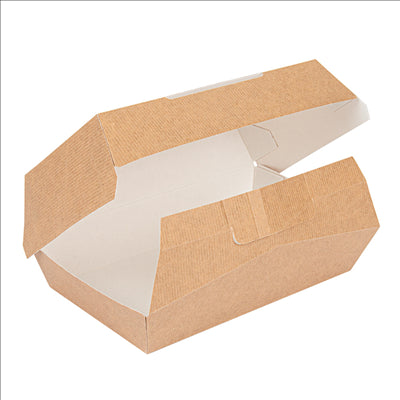 BOÎTES "LUNCH BOX" 'THEPACK' 220 G/M2 19,5x11,5x6,5 CM NATUREL CARTON ONDULÉ NANO-MICRO (300 UNITÉS)