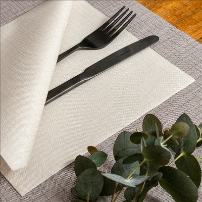SERVIETTES 'DRY COTTON' 55 G/M2 40x40 CM IVOIRE AIRLAID (700 UNITÉS)