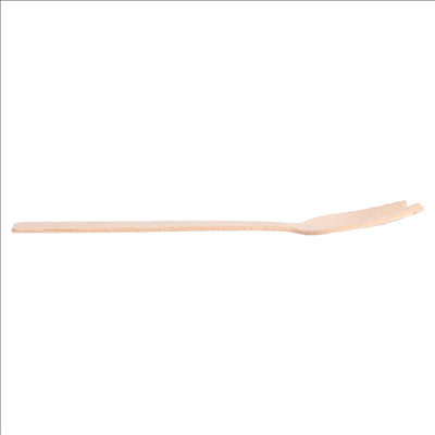 FOURCHETTE-CUILLÈRE  10,5 CM NATUREL BOIS (100 UNITÉS)