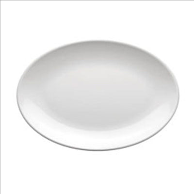 ASSIETTES OVALES 'ASAMI WARE'  46x32 CM BLANC MÉLAMINE (6 UNITÉS)