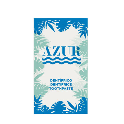 SACHETS DENTIFRICE 'AZUR' 3 ML 8x4,5 CM BLANC CELLULOSE (500 UNITÉS)