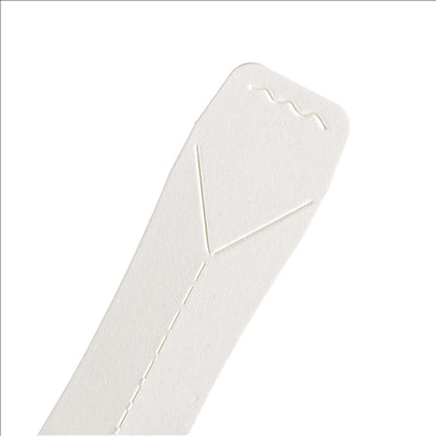 PETITES CUILLÈRES POUR GLACES EN SACHET 'PAPER SPOON' 590 G/M2 9,4 CM BLANC CARTON (400 UNITÉS)