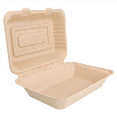 COQUILLES 'BIONIC' 1 L 16,5x22,5x6,4 CM NATUREL BAGASSE (200 UNITÉS)