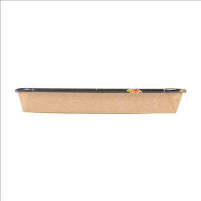RÉCIPIENTS POUR "SUSHI"  20PE + 280 +16PE G/M2 18,5x12,9x2,4 CM NOIR KRAFT (600 UNITÉS)