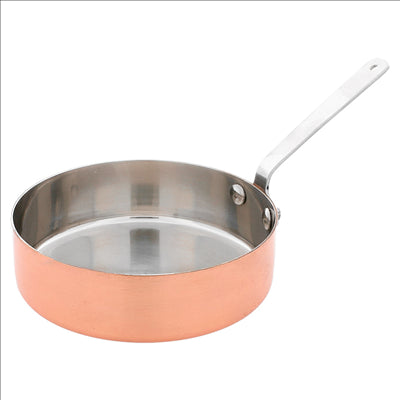 MINI POÊLE 'ARTINOX'  Ø 12x3,5 CM CUIVRE INOX (6 UNITÉS)