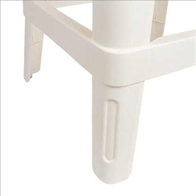 TABOURET EMPILABLE 'SUPRA-TEK'  39x39x65 CM BLANC PP (4 UNITÉS)