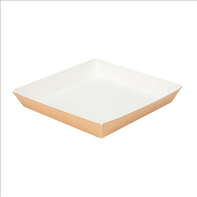 ASSIETTES 'THEPACK' 245 G/M2 18x18x2,9 CM NATUREL CARTON ONDULÉ NANO-MICRO (400 UNITÉS)