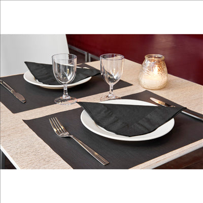 SETS DE TABLE  48 G/M2 31x43 CM NOIR CELLULOSE (2000 UNITÉS)