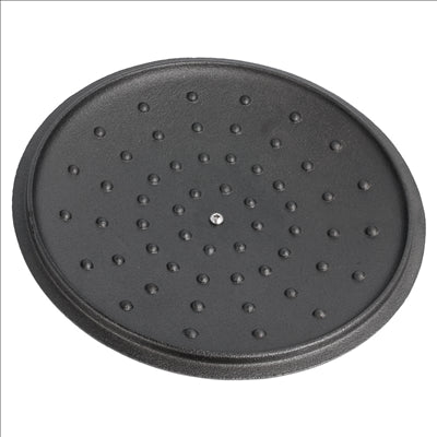 COCOTTE RONDE AVEC COUVERCLE 4800 ML Ø 25,5(33)x12,5 CM NOIR FER (2 UNITÉS)