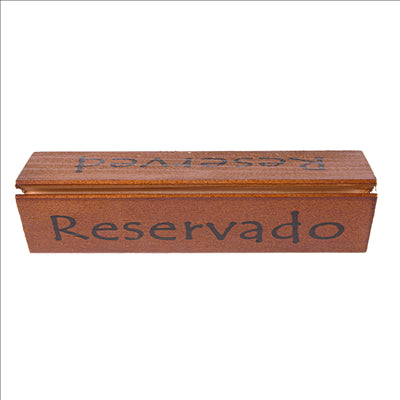 PLAQUES "RESERVADO/RESERVED"  15x4,4x4,4 CM BOIS (10 UNITÉS)