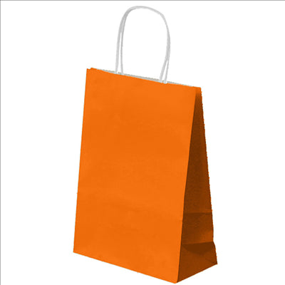 SACS SOS AVEC ANSES  80 G/M2 26+14x32 CM ORANGE CELLULOSE (250 UNITÉS)