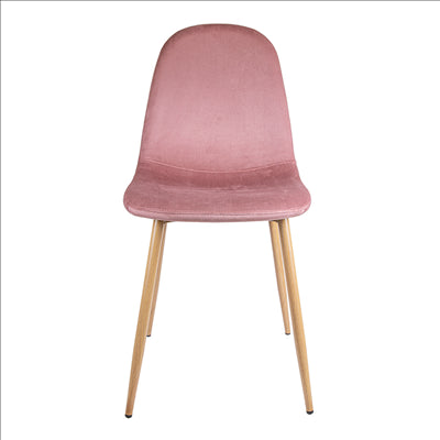 CHAISE 'SUPRA-TEK'  54x45x87 CM MAUVE VELOURS (4 UNITÉS)