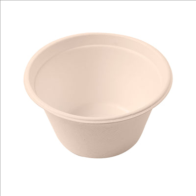 POTS 'BIONIC' 360 ML Ø 11,6x6,3 CM NATUREL BAGASSE (500 UNITÉS)