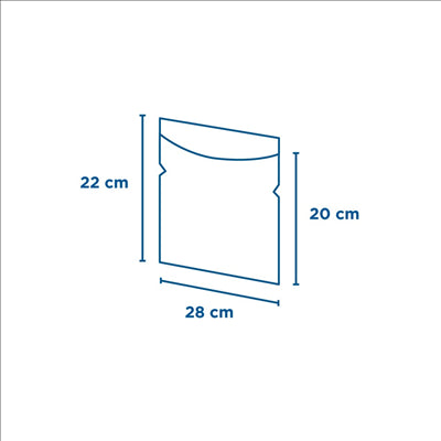 DELI PACK AUTO FERMETURE  30 G/M2 + 13 PP 28x22/20 CM BLANC KRAFT (500 UNITÉS)