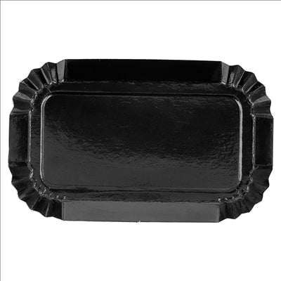 MINI PLATEAUX 325 G/M2 4x8 CM NOIR CARTON (100 UNITÉS)