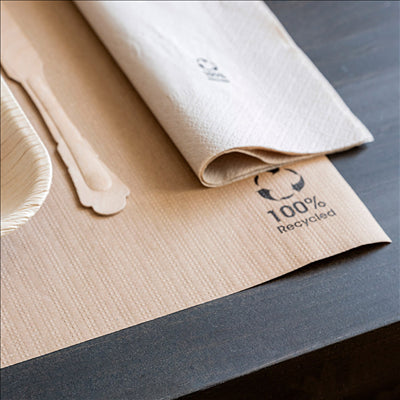 SETS DE TABLE - RECYCLÉS  80 G/M2 31x43 CM NATUREL PAPIER (1000 UNITÉS)