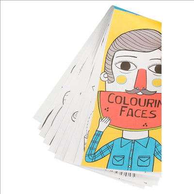 CAHIERS COLORIAGE "ASSORTIES CHÂTEAUX ET VISAGES"  100 G/M2 12,5x22 CM QUADRICHROMIE CELLULOSE (400 UNITÉS)