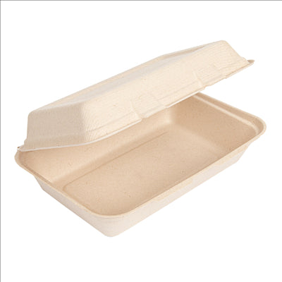 COQUILLES "L" 'BIONIC' 1 L 16x24x7,5 CM NATUREL BAGASSE (400 UNITÉS)