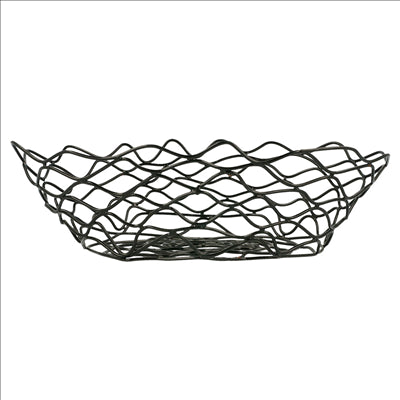 BASKET OVALE  24x15,2x7 CM NOIR ACIER (6 UNITÉ)