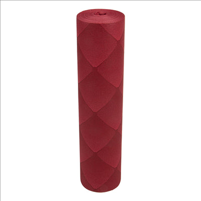 "TÊTE-À-TÊTE" PRÉ. 120CM (20 FEU.) 'RHOMBUS' 55 G/M2 0,40x24 M BORDEAUX AIRLAID (6 UNITÉS)
