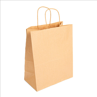 SACS SOS AVEC ANSES  80 G/M2 26+14x32 CM NATUREL KRAFT (250 UNITÉS)