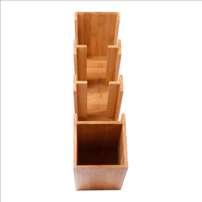 ORGANIZATEURS GOBELETS & COUVERCLES  14x50x50 CM NATUREL BAMBOU (2 UNITÉS)