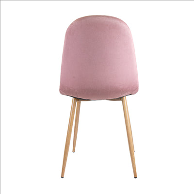 CHAISE 'SUPRA-TEK'  54x45x87 CM MAUVE VELOURS (4 UNITÉS)