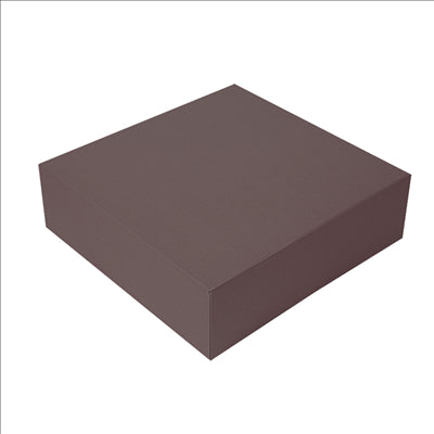 BOÎTES PATISSERIES SANS FENÊTRE 'THEPACK' 250 G/M2 32x32x10 CM CHOCOLAT CARTON ONDULÉ NANO-MICRO (100 UNITÉS)