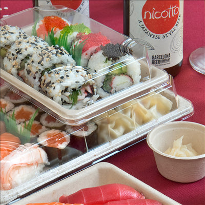 COUVERCLES POUR RÉF. 212.95 'BIONIC'  19x13,6x3,2 CM TRANSPARENT OPS (800 UNITÉS)