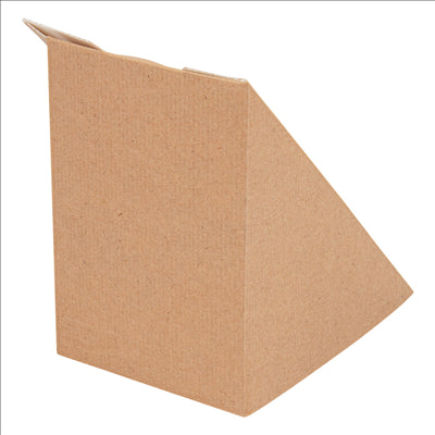 BOÎTES SANDWICH TRIPLE TRIANGULAIRE + FENÊTRE AUTO-ADHÉSIVE 'THEPACK' 220 G/M2 + OPP 12,4x12,4x8,3 CM NATUREL CARTON ONDULÉ NANO-MICRO (500 UNITÉS)