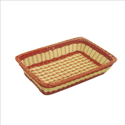 CORBEILLE PATISSERIE SIMILAIRE OSIER  55x36x11 CM NATUREL PP (1 UNITÉ)