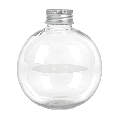 FLACONS SPHÉRIQUES AVEC BOUCHON EN ALUMINIUM 350 ML Ø9x10,1 CM TRANSPARENT PET (150 UNITÉS)