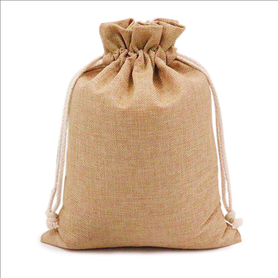 48 U. SACHETS AVEC FERMETURE  15x24 CM NATUREL JUTE (1 UNITÉ)