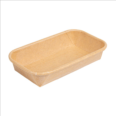 RÉCIPIENTS POUR "SUSHI"  20PE + 280 +16PE G/M2 14x8x2,4 CM NATUREL KRAFT (800 UNITÉS)