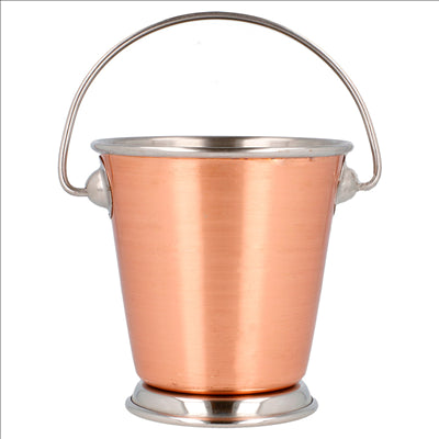 MINI SEAUX 'ARTINOX'  Ø 9x9 CM CUIVRE INOX (12 UNITÉS)